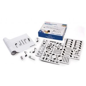 Set Portativ cu 85 note muzicale magnetice imagine