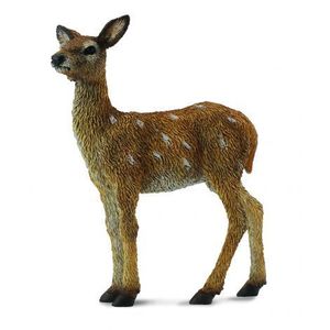 Figurina pui de Cerb Rosu pictata manual S Collecta imagine