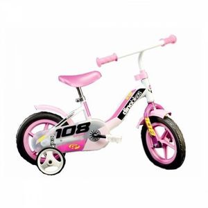 Bicicleta copii 2-3 ani, 10 inch, Cu Maner Pentru Parinti Roz, Dino Bikes DN108 imagine