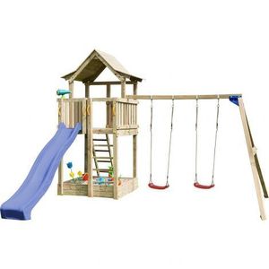 Spatiu De Joaca Blue Rabbit Pagoda cu tobogan si Swing Modul imagine