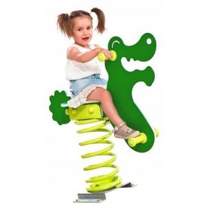 Balansoar pe arcuri HDPE Safari Crocodil cu prindere pe beton imagine