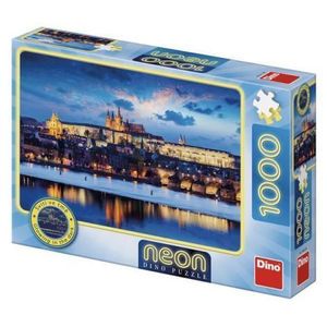 Puzzle neon - castelul praga (1000 piese) imagine