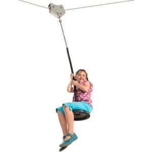 Set tiroliana profesionala 25 m, cu leagan monkey imagine