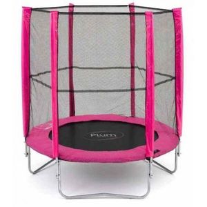 Set trambulina cu plasa de protectie Junior Pink 140 cm PLUM imagine