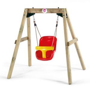 Leagan bebelusi din lemn Baby Swing Plum imagine