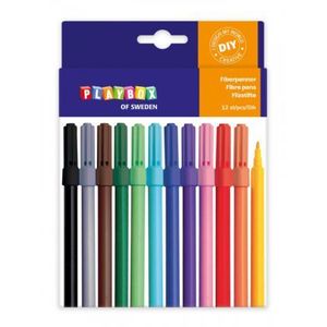 Set 12 Carioci colorate cu varful subtire imagine
