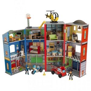 Set de joaca din lemn cu casuta Everday Heroes imagine