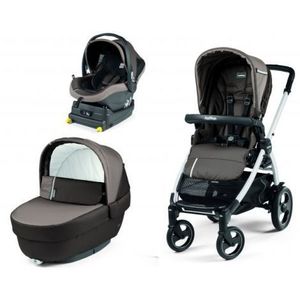 Carucior 3 In 1, Peg Perego, Book Plus 51 S, Titania, baza i-Size inclusa, Class Grey imagine