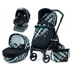 Carucior 3 in 1 Book 51 Modular i-Size (baza i-size inclusa), Peg Perego, Tartan imagine