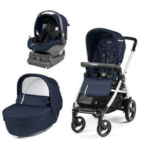 Carucior 3 In 1, Peg Perego, Book Plus 51 S, Titania, baza i-Size inclusa, Class Navy imagine