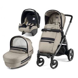 Carucior 3 In 1, Peg Perego, Book Plus S, Titania, Luxe Ecru imagine