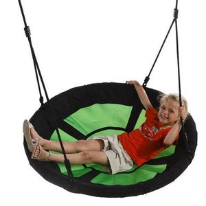 Leagan cuib pentru 3 copii, Max 150 kg, verde cu negru, Swibee, KBT 190.007.007.001 imagine