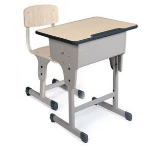 Set banca si scaun scolar individuale cu inaltime reglabila 64 - 79 imagine