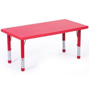 Masa dreptunghiulara rosie din plastic reglabila marimea 0-3 pentru gradinita imagine