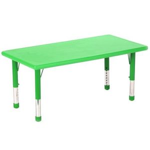 Masa dreptunghiulara verde din plastic reglabila marimea 0-3 pentru gradinita imagine