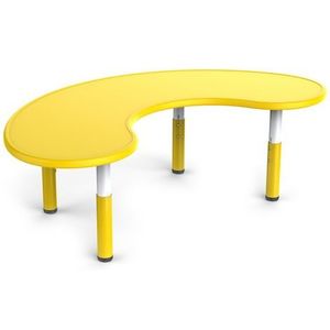 Masa semirotunda galbena, din plastic, reglabila, marimea 1-3 pentru gradinita imagine