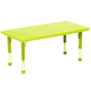 Masa dreptunghiulara verde lime din plastic reglabila marimea 0-3 pentru gradinita imagine