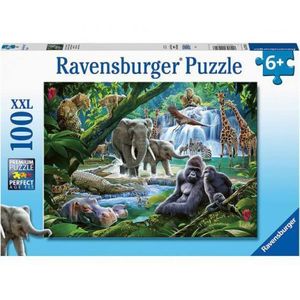 PUZZLE ANIMALE DIN JUNGLA, 100 PIESE imagine