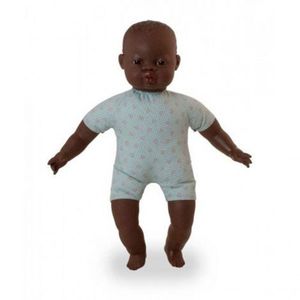 Papusa bebelus cu corp moale African 40 cm imagine