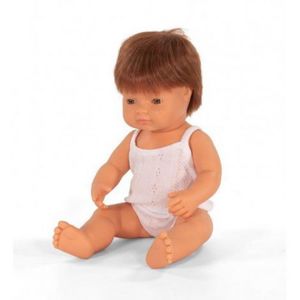 Papusa educationala 38 cm Baietel European Roscat imagine