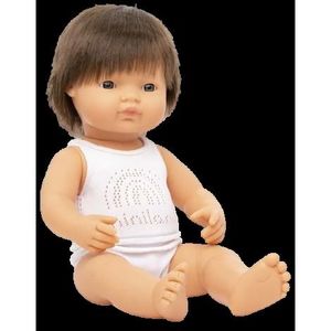 Papusa educationala 38 cm Baietel European Brunet imagine