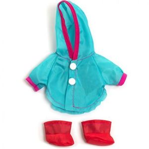 Set pelerina ploaie si cizmulite pentru papusa fetita 21 cm imagine