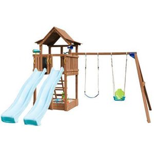 Spatiu de Joaca Pagoda cu doua tobogane si leagane BlueRabbit 2.0 imagine