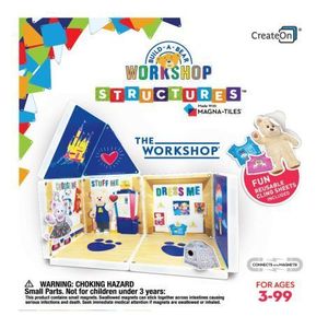 The Workshop, set cu autocolante, Magna-Tiles Structures imagine