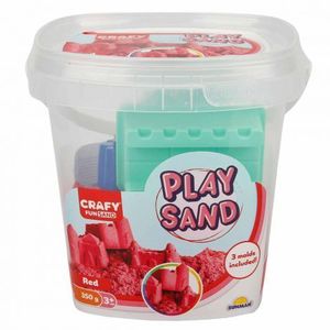 Nisip kinetic Fun Sand 350 gr Rosu si 3 unelte de modelat imagine
