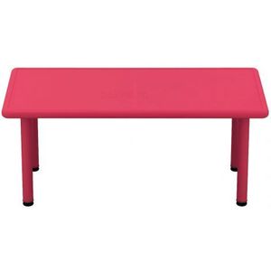 Masa dreptunghiulara reglabila din plastic pentru gradinita, 40-60 cm, rosu imagine