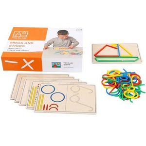 Joc educativ de construit Inele si betisoare imagine