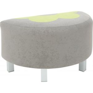 Puf semirotund Premium gri-verde lime imagine