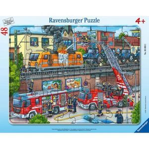PUZZLE MISIUNE DE SALVARE POMPIERI, 48 PIESE imagine