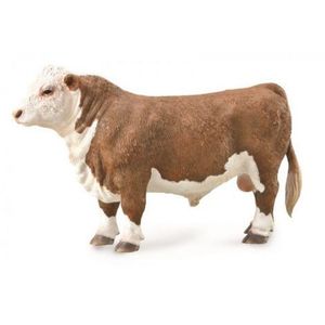 Figurina pictata manual Bou Hereford imagine