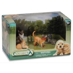 Set de 4 figurine pictate manual Caini si Pisici imagine