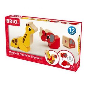 Girafa si elefant magnetici 30284 Brio imagine