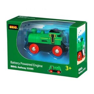 Locomotiva mica verde cu baterii 33595 Brio imagine