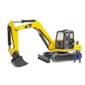 BRUDER - MINI EXCAVATOR CAT CU MUNCITOR imagine