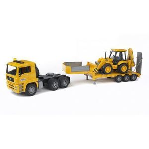BRUDER - CAMION INCARCARE MAN TGA SI BULDOEXCAVATOR JCB 4CX imagine