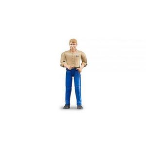 BRUDER - FIGURINA BARBAT CU PANTALONI ALBASTRI imagine