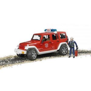 BRUDER - JEEP WRANGLER UNLIMITED RUBICON DE POMPIERI CU FIGURINA imagine