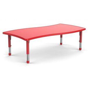 Masa dreptunghiulara 097R rosie din plastic reglabila marimea 0-3 pentru gradinita imagine