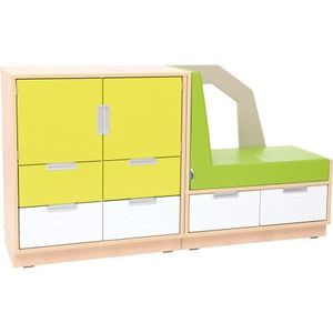 Mobilier gradinita Masinuta Quadro alb imagine