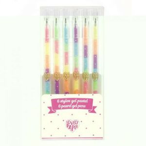 Set fluo roll-gel Djeco, 6 culori combinate imagine