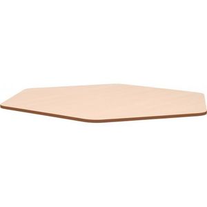 Blat de masa artar hexagonal Quadro cu cant maro imagine
