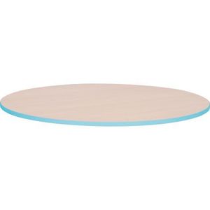 Blat de masa artar rotund Quadro cu cant albastru deschis imagine