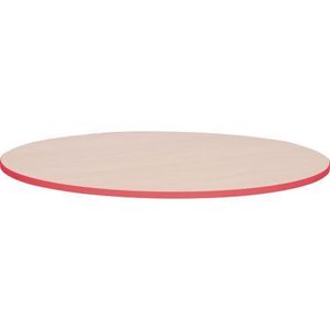 Blat de masa artar rotund Quadro cu cant rosu imagine