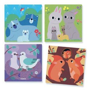 Puzzle vertical cu cuburi Djeco, Puzz-Up Forest imagine