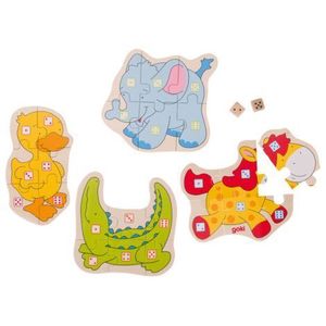 Joc puzzle cu zaruri Animalele imagine