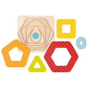 Puzzle stratificat potriveste formele geometrice imagine